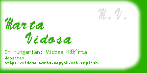 marta vidosa business card